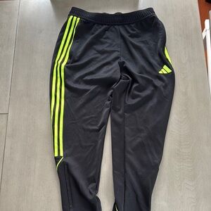 Adidas Mens Tiro 23 Soccer Black and Yellow Track Pants